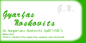 gyarfas moskovits business card